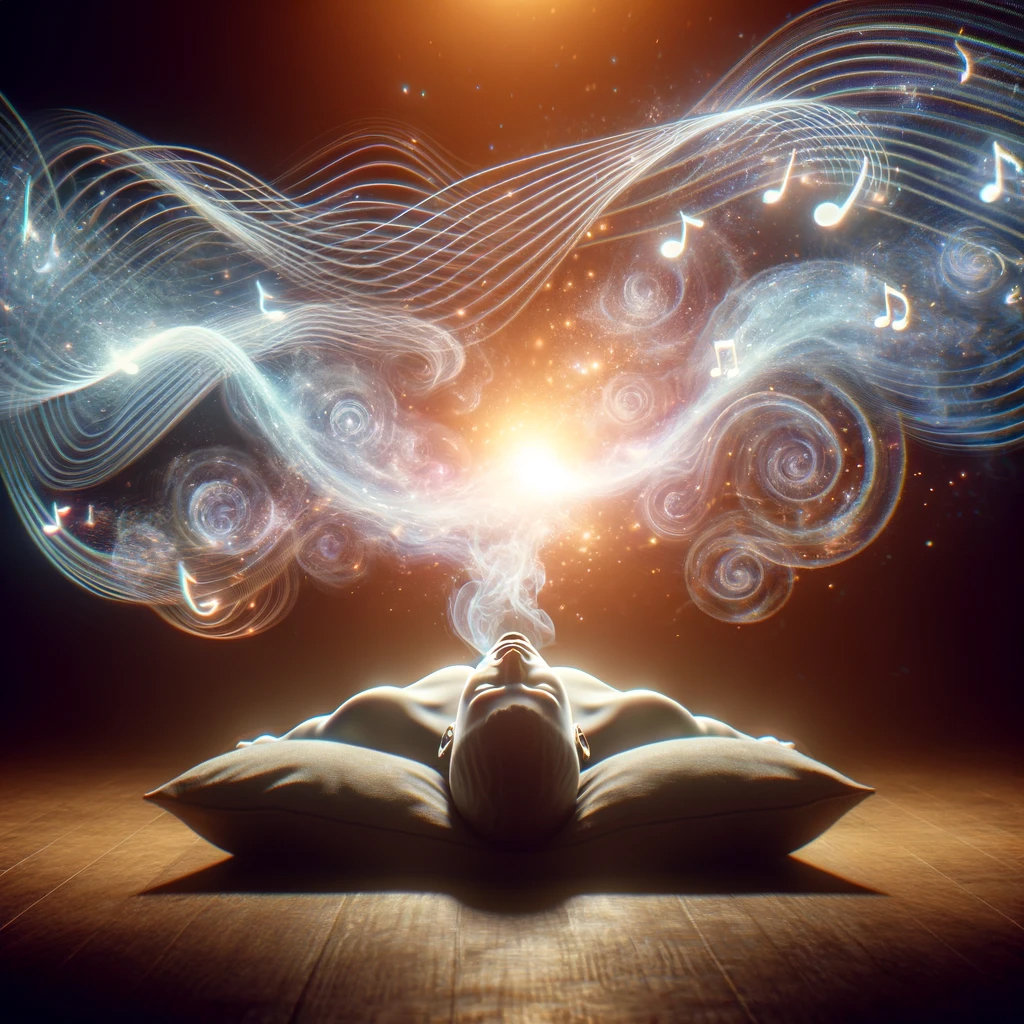 breathwork-transformation-2 A-person-lying-down-in-meditation-with-swirling-soft-light-or-ethereal-energy-surrounding-them.